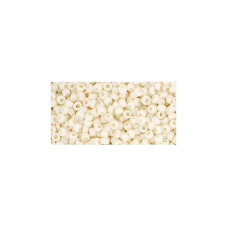TOHO Round Beads 11/0 Opaque-Frosted Lt Beige - 10g