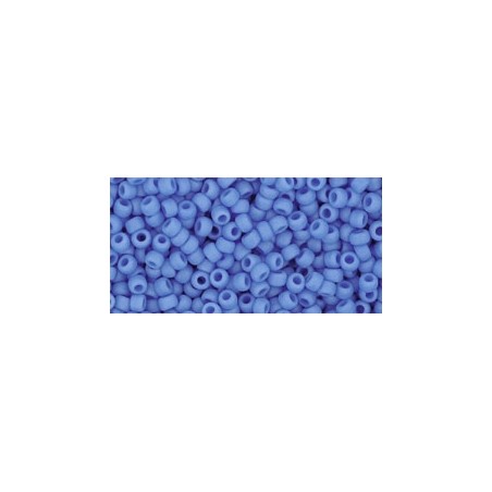 TOHO Round Beads 11/0 Opaque-Frosted Cornflower - 10g