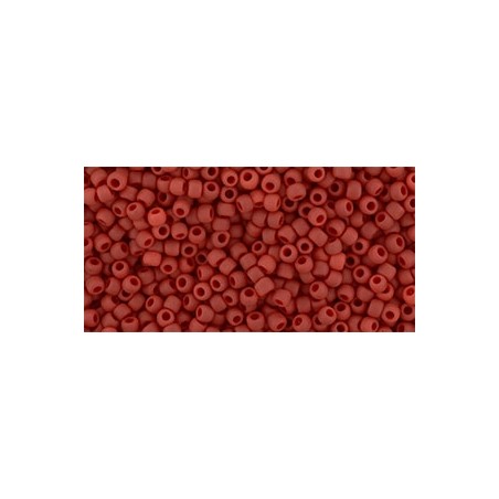 TOHO Round Beads 11/0 Opaque-Frosted Pepper Red - 10g