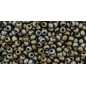 TOHO Round Beads 11/0 Frosted Metallic Iris - Brown - 10g