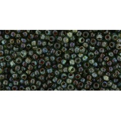 TOHO Round Beads 11/0 Hybrid Transparent Aquamarine - Picasso - 10g