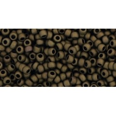 TOHO Round Beads 11/0 Frosted Antique Bronze - 10g