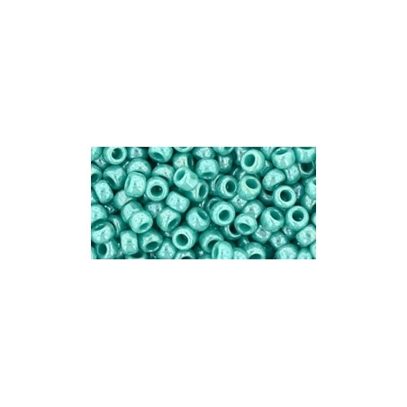 TOHO Round Beads 8/0 Opaque Lustered Turquoise - 10g