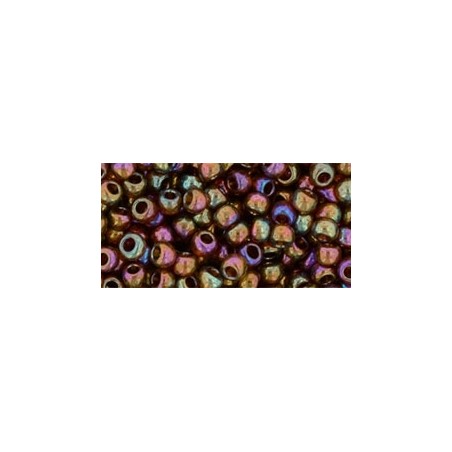 TOHO Round Beads 8/0 Gold_Lustered Dark Topaz - 10g