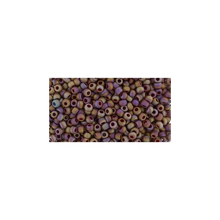 TOHO Round Beads 11/0 Semi Glazed Rainbow Dark Red - 10g