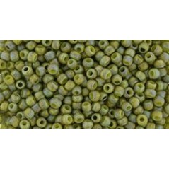 TOHO Round Beads 11/0 Semi Glazed Rainbow Olive - 10g