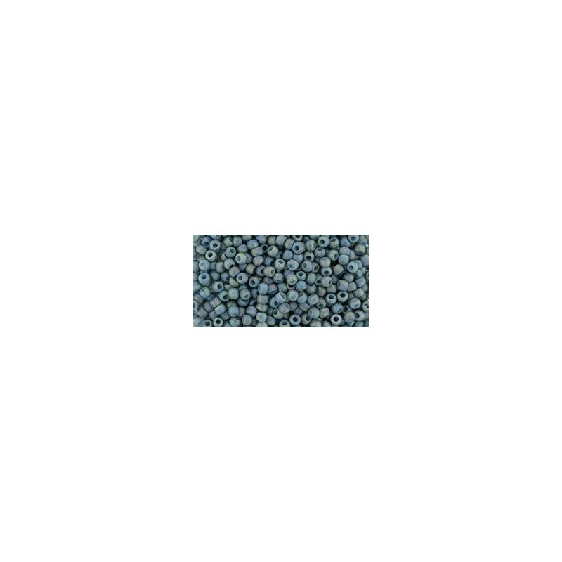 TOHO Round Beads 11/0 Semi Glazed Rainbow Blue Turquoise - 10g TOHO Round Beads 11/0 Semi Glazed Rainbow Blue Turquoise - 10g