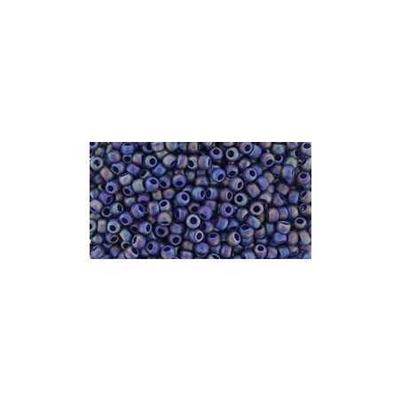 TOHO Round Beads 11/0 Semi Glazed Rainbow Navy Blue - 10g