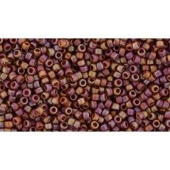 TOHO Round Beads 15/0 Semi Glazed Rainbow - Burnt Orange - 10g