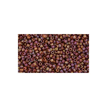 TOHO Round Beads 15/0 Semi Glazed Rainbow - Burnt Orange - 10g