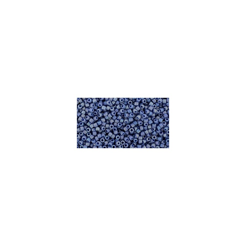 TOHO Round Beads 15/0 Semi Glazed Rainbow - Soft Blue - 10g