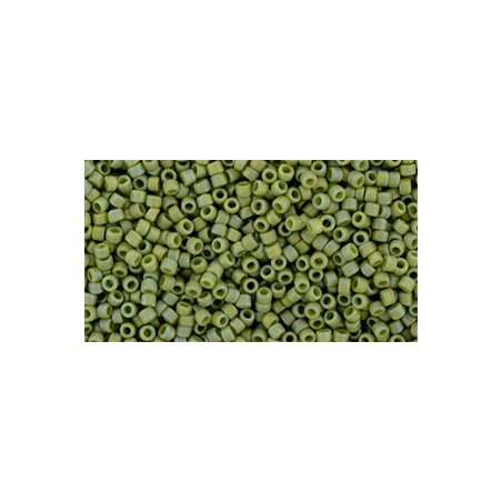 TOHO Round Beads 15/0 Semi Glazed Rainbow - Honeydew - 10g