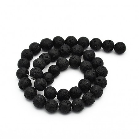 Lávový kameň prírodný korálky 8mm x 1ks