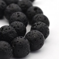 Lávový kameň prírodný korálky 6mm x 1ks