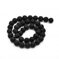 Lávový kameň prírodný korálky 6mm x 1ks