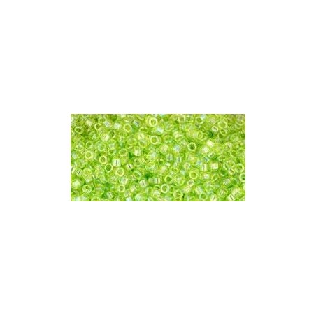 TOHO Treasure Beads 11/0 Trans-Rainbow Lime Green - 5g
