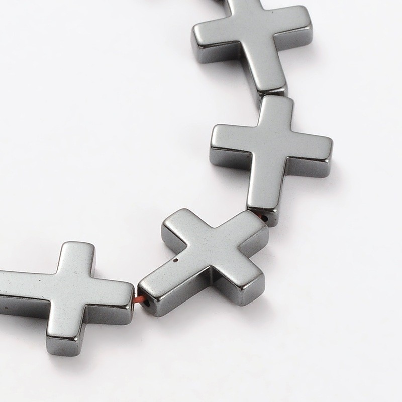 Hematit nemagnetický "Black" krížik 17x14mm x 1ks Hematit nemagnetický "Black" krížik 17x14mm x 1ks