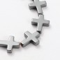 Hematit nemagnetický "Black" krížik 17x14mm x 1ks