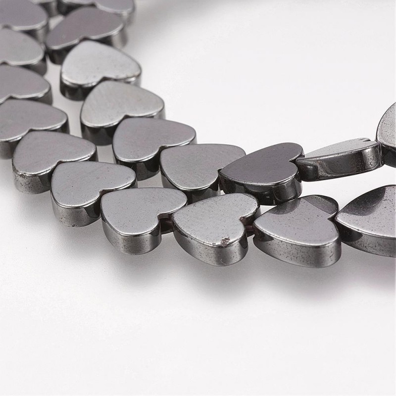 Hematit nemagnetický "Black" srdce 8mm x 1ks Hematit nemagnetický "Black" srdce 8mm x 1ks
