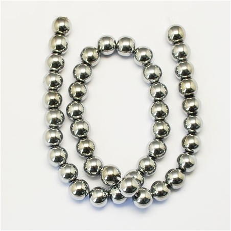 Hematit nemagnetický "Silver" korálky 8mm x 1ks