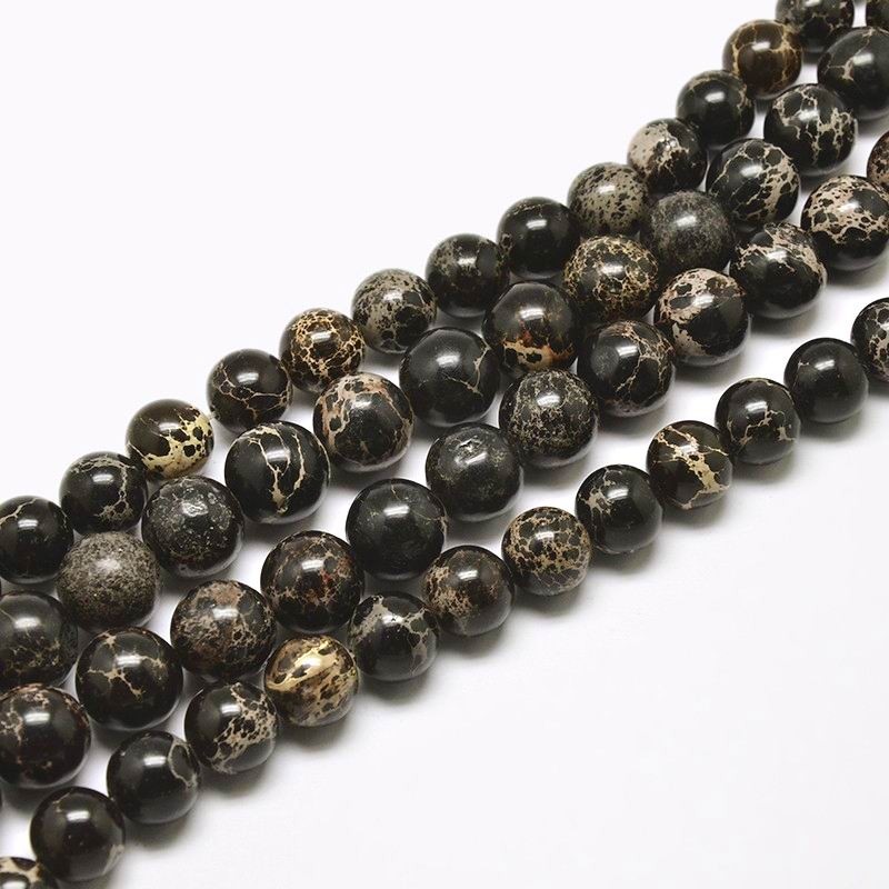 Regalit prírodný farbený čierny 8mm x 1ks Regalit prírodný farbený čierny 8mm x 1ks