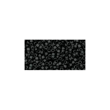 TOHO Treasure Beads 11/0 Opaque-Frosted Jet - 5g