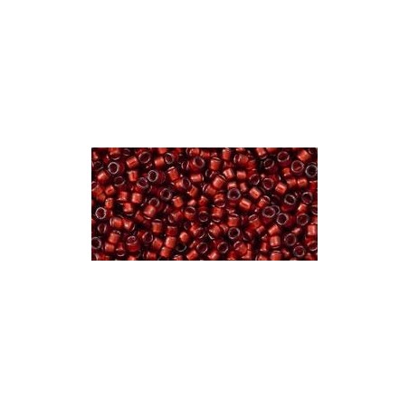 TOHO Treasure Beads 11/0 Silver-Lined Frosted Ruby - 5g