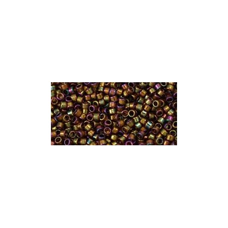 TOHO Treasure Beads 11/0 Gold-Lustered Dark Topaz- 5g