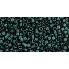 TOHO Treasure Beads 11/0 Higher-Metallic Frosted Teal Hematite - 5g