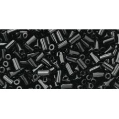 Toho Bugle 3mm Opaque Jet - 10g