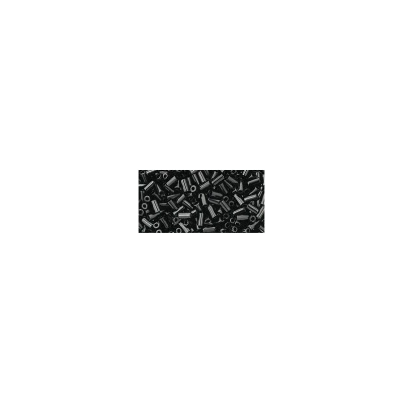 Toho Bugle 3mm Opaque Jet - 10g