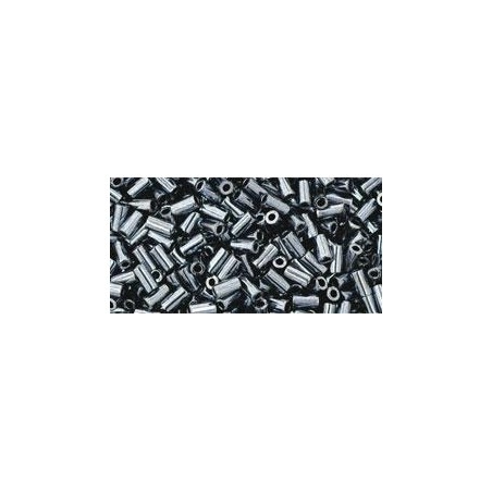 Toho Bugle 3mm Metallic Hematite - 10g