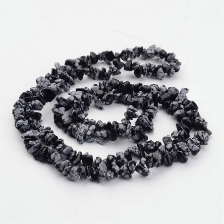 Obsidián vločkový prírodný zlomky 5-8mm x 90cm