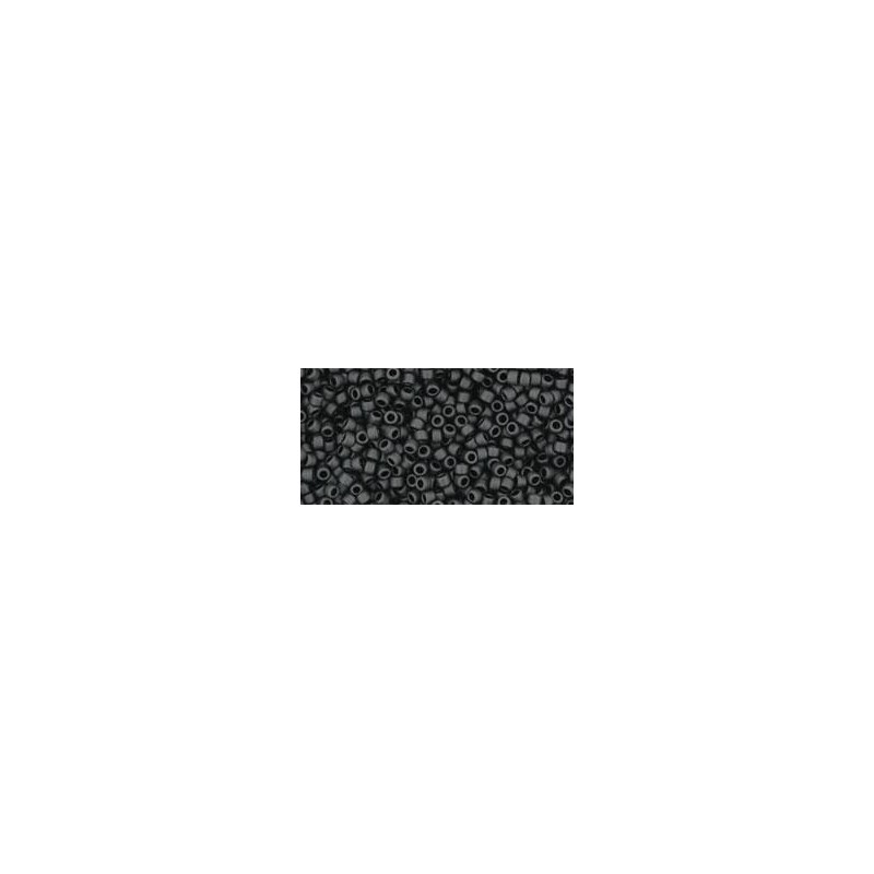TOHO Round Beads 15/0 Opaque-Frosted Jet - 5g