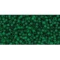TOHO Round Beads 15/0 Transparent-Frosted Green Emerald - 5g