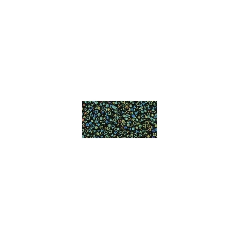 TOHO Round Beads 15/0 Metallic Iris Green/Brown - 5g