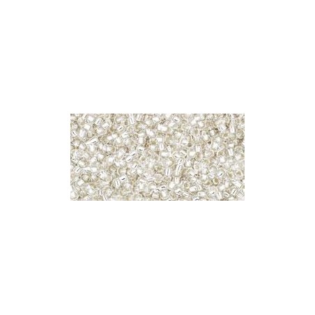 TOHO Round Beads 15/0 Silver-Lined Crystal - 5g