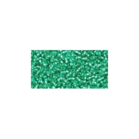 TOHO Round Beads 15/0 Silver-Lined Dark Peridot - 5g