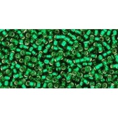 TOHO Round Beads 15/ Silver-Lined Green Emerald - 5g