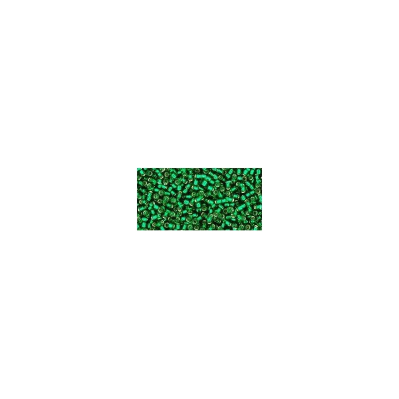 TOHO Round Beads 15/ Silver-Lined Green Emerald - 5g TOHO Round Beads 15/ Silver-Lined Green Emerald - 5g