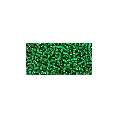 TOHO Round Beads 15/ Silver-Lined Green Emerald - 5g