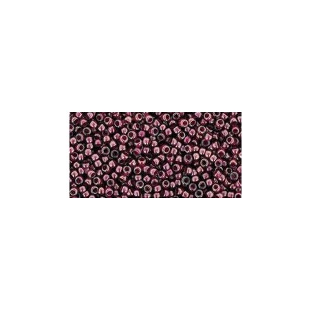 TOHO Round Beads 15/ Inside Color Grey/Magenta Lined - 5g