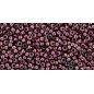 TOHO Round Beads 15/ Inside Color Grey/Magenta Lined - 5g
