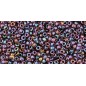 TOHO Round Beads 15/ Inside-Color Luster Light Amethyst/Jet Lined - 5g