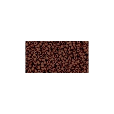 TOHO Round Beads 15/ Opaque-Frosted Oxblood - 5g