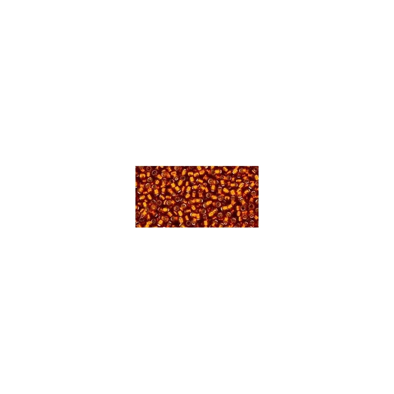 TOHO Round Beads 15/ Silver Lined Burnt Orange - 5g