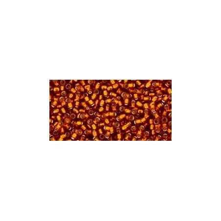 TOHO Round Beads 15/ Silver Lined Burnt Orange - 5g