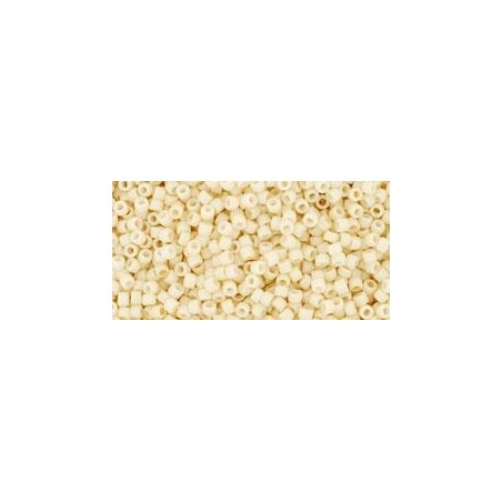 TOHO Round Beads 15/ Opaque-Pastel-Frosted Egg Shell- 5g