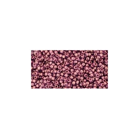TOHO Round Beads 15/ Gold-Lustered Amethyst - 5g