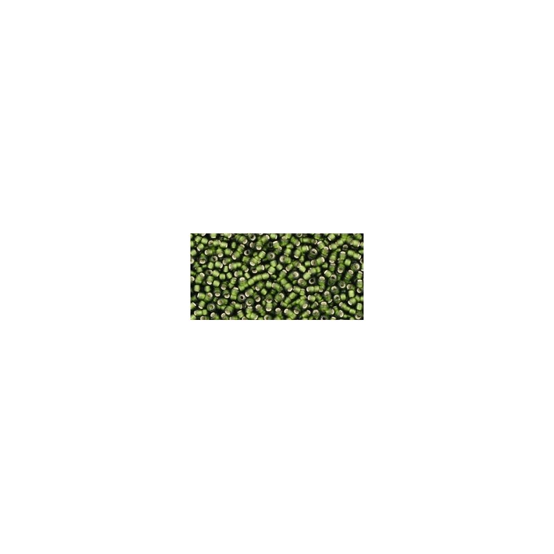 TOHO Round Beads 15/ Silver-Lined Frosted Olive - 5g